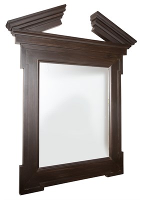 Lot 98 - George II Style Ebonized Wood Mirror Height 63...