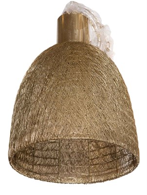 Lot 293 - Gilt-Metal and Wire Work Single-Light Hall...
