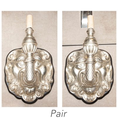 Lot 152 - Pair of Renaissance Style Carved, Silver Leaf...