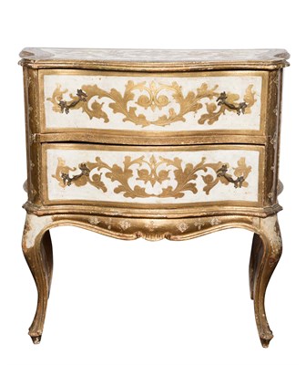 Lot 230 - Venetian Rococo Style White Painted and Parcel...