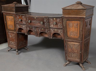 Lot 505 - Anglo-Indian Hardwood Pedestal Sideboard 19th...