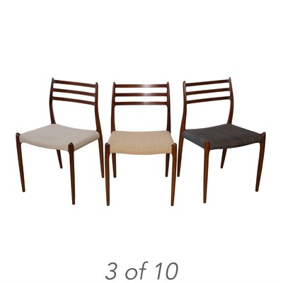 Lot 349 - Set of Ten Møller Model 78 Rosewood Side...