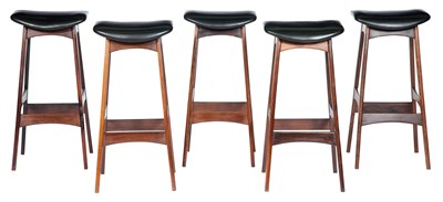 Lot 348 - Set of Five Danish Mid-Century Modern Rosewood...