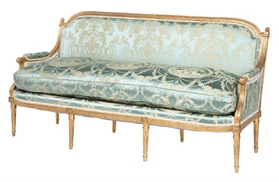 Lot 550 - Louis XVI Giltwood Settee Last quarter of the...