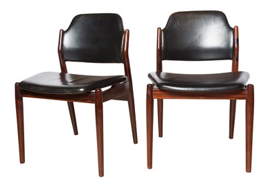 Lot 347 - Pair of Danish Modern Leather Upholstered Teak...