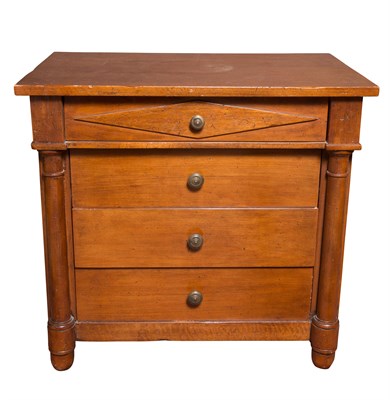 Lot 252 - Pair of Empire Style Stained Wood Bedside...