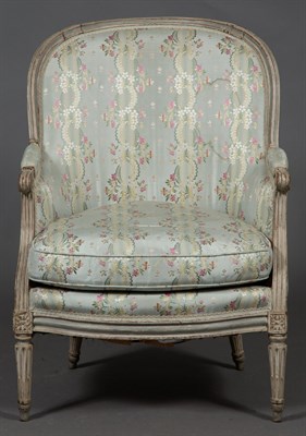 Lot 566 - Louis XVI Painted Bergere Last quarter of the...
