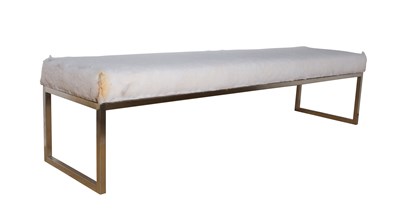 Lot 343 - Chrome Long Bench Lacking upholstery Height 17...