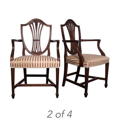 Lot 108 - Set of Four George III Style Mahogany Open...