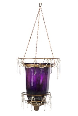 Lot 591 - Continental Gilt-Metal-Mounted Amethyst Glass...