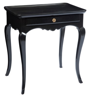 Lot 255 - Louis XV Black Painted Side Table Height 26...