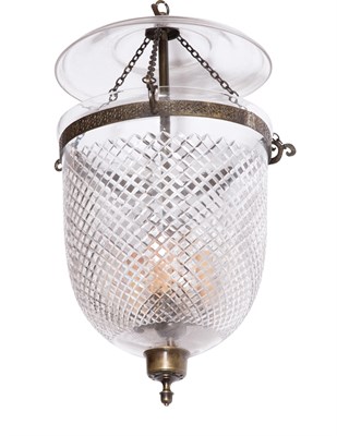 Lot 286 - Metal Mounted Cut Glass Three-Light Hall...