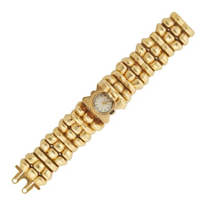 Lot 403 - Retro Rose Gold Bracelet-Wristwatch , Sussex