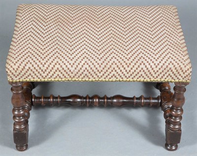 Lot 367 - William and Mary Walnut Stool Late 17th...
