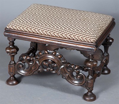 Lot 346 - William III Walnut Stool Late 17th/early 18th...