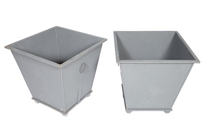 Lot 311A - Pair of Painted Metal Planters Height 21 3/4...