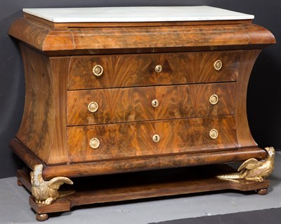 Lot 583 - Biedermeier Mahogany and Parcel-Gilt Marble...