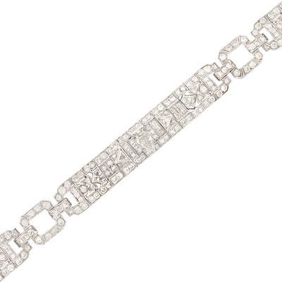 Lot 502 - Platinum and Diamond Bracelet