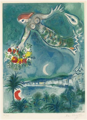 Lot 39 - After Marc Chagall SIRÈNE ET POISSON (SORLIER...