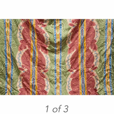 Lot 550 - Set of Three Pairs of Curtains Panels Height...