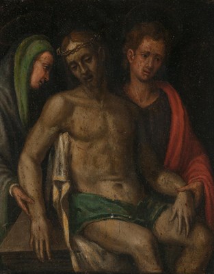 Lot 12 - Italian School 16th Century The Dead Christ...