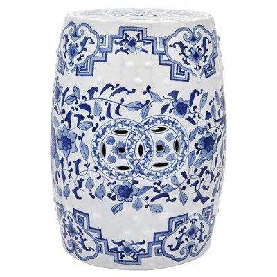 Lot 124 - Chinese Blue and White Porcelain Garden Seat...