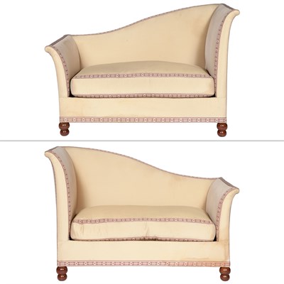 Lot 134 - Pair of Neoclassical Style Upholstered...