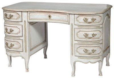 Lot 285 - Louis XV Style Painted Pedestal Desk Height 30...