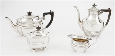 Lot 280 - Assembled Sterling Silver Four-Piece Tea...
