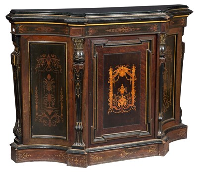 Lot 344 - Renaissance Revival Ebonized Walnut and...