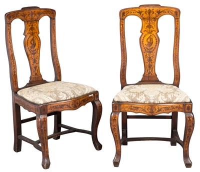 Lot 347 - Pair of Continental Rococo Style Stained Wood...
