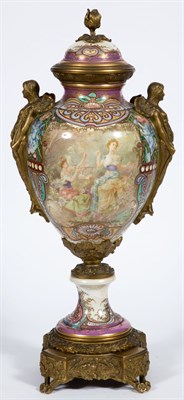 Lot 405 - Sèvres Style Art Nouveau Gilt-Bronze Mounted...
