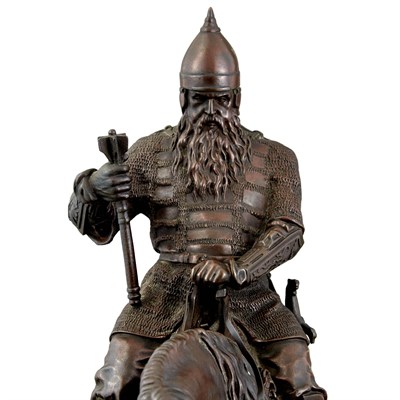 Lot 170 - Russian Bronze Group of a Voivode (Boyar...