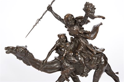 Lot 397 - Bronze Group with Arab and Slave Girl on Camel...