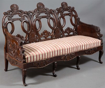 Lot 398 - Louis Philippe Style Nine-Piece Stained Wood...