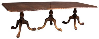 Lot 156 - George II Style Mahogany Triple-Pedestal...