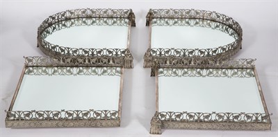 Lot 308 - Empire Style Silver-Plated Mirror Plateau...