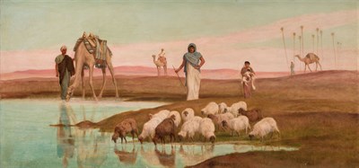 Lot 87 - Frederick Goodall British, 1822-1904 A Pool at...