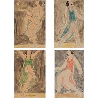 Lot 2002 - Abraham Walkowitz American, 1878-1965 (i)...