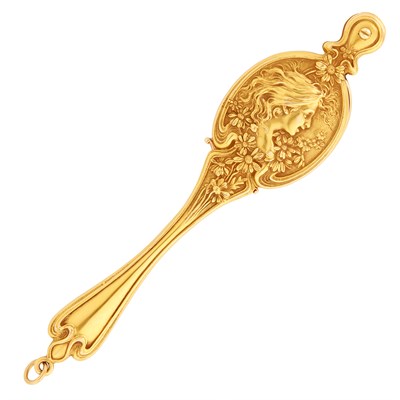 Lot 357 - Art Nouveau Gold Lorgnette, Krementz