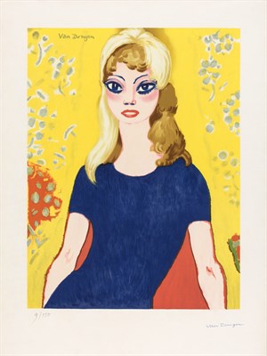 Lot 58 - Kees van Dongen BRIGITTE BARDOT (J. JL 42B)...