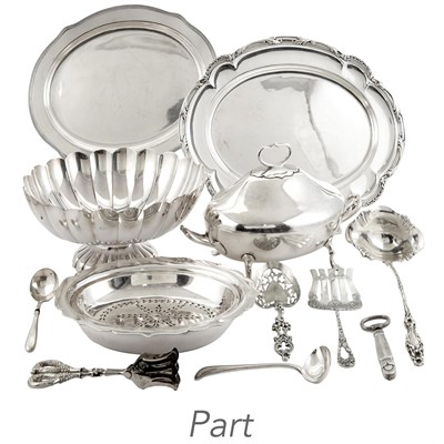 Lot 171 - Group of Sterling Silver Flatware and Silver...
