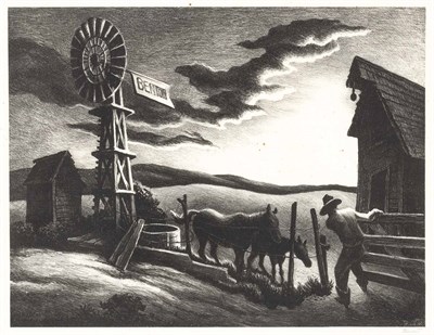 Lot 14 - Thomas Hart Benton NEBRASKA EVENING (F. 45)...