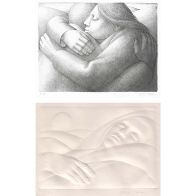 Lot 1153 - George Tooker (1920-2011) REPOSE; EMBRACE...