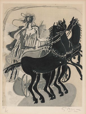 Lot 19 - After Georges Braque CHAR AUX CHEVAUX NOIR...