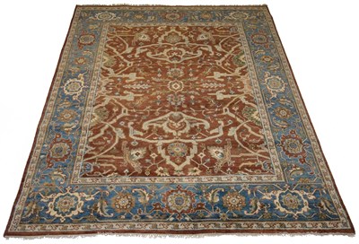 Lot 377 - Indo-Heriz Rug India, contemporary The central...