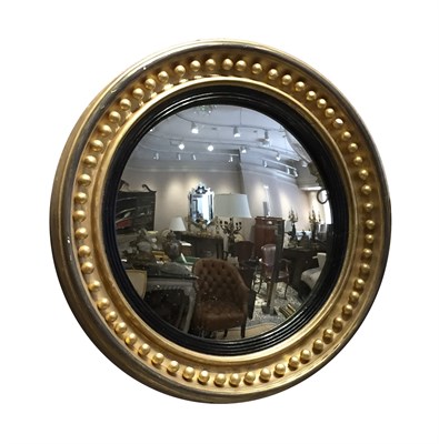 Lot 250 - Regency Style Giltwood Convex Mirror Diameter...