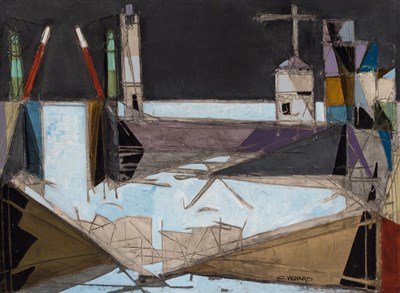 Lot 118 - Claude Venard French, 1913-1999 Port Signed C....