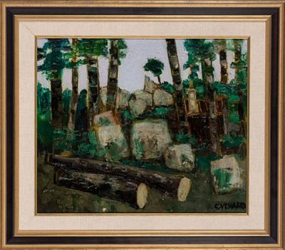 Lot 77 - Claude Venard French, 1913-1999 Cut Trees...