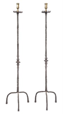 Lot 150 - Pair of Renaissance Style Cast Iron Torcheres...